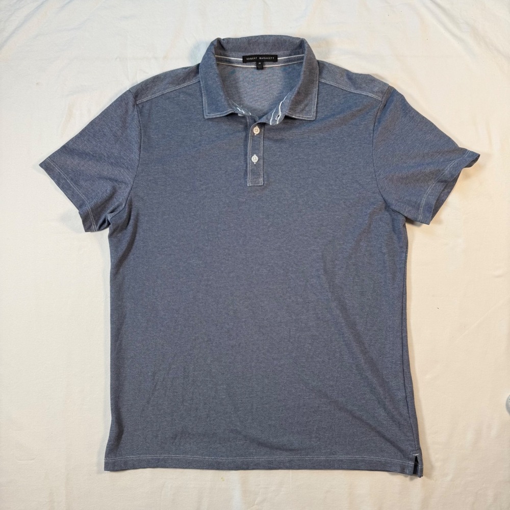 Robert Barakett Filmoress‎ Polo Shirt Mens Medium Blue Short Sleeve RB91101